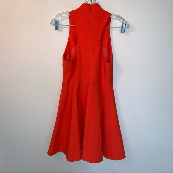 Elizabeth And James Elle Mock Neck Mini Dress Orange 6 - Picture 3 of 9